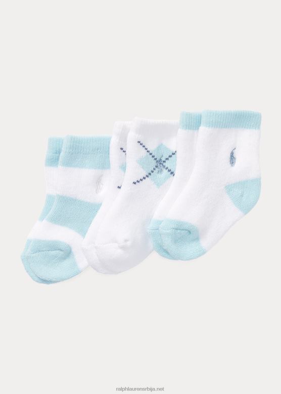 беба Ralph Lauren фротир чарапе триком V2V4410039 бео