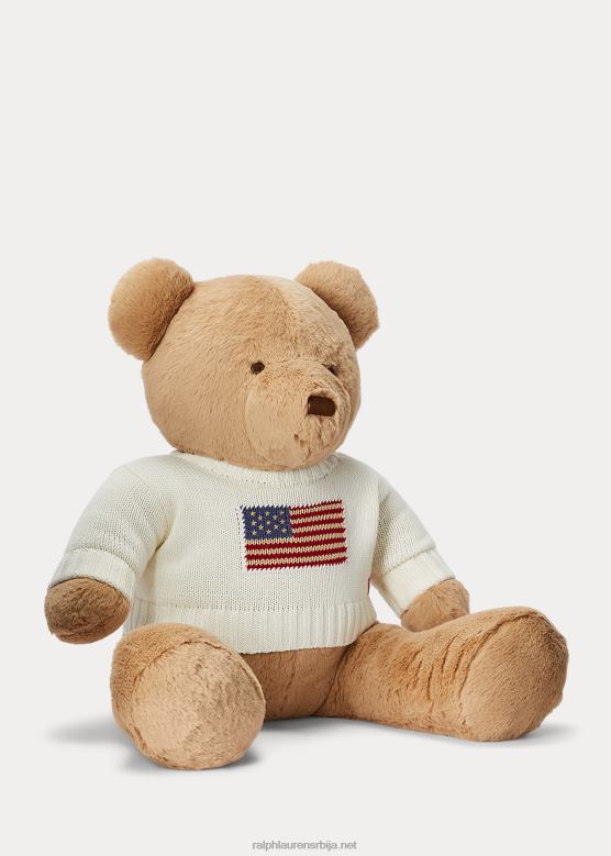 беба Ralph Lauren велики застава-џемпер поло медвед V2V448101 цлубхоусе цреам