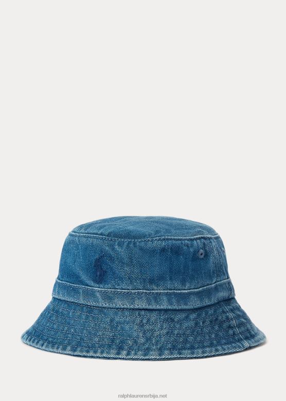 беба Ralph Lauren индиго обојен тексас шешир V2V448018 средње прање тексаса