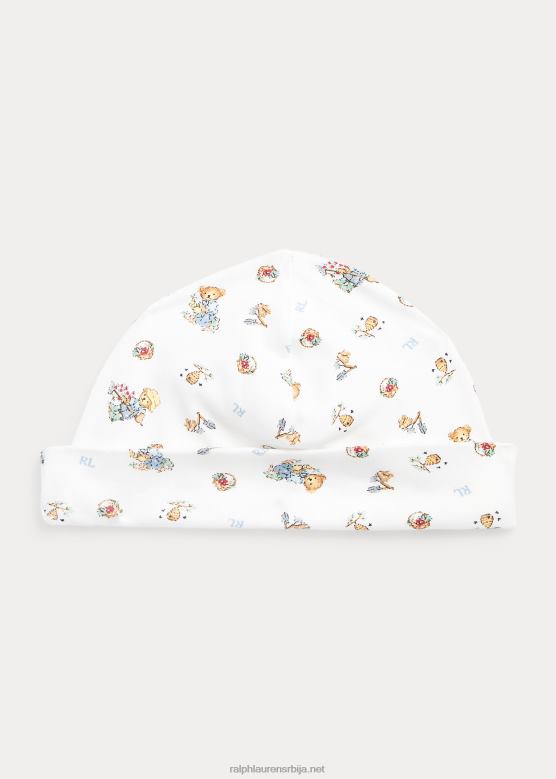 беба Ralph Lauren поло беар памучна интерлоцк капа V2V448028 дечак баштенски медвед