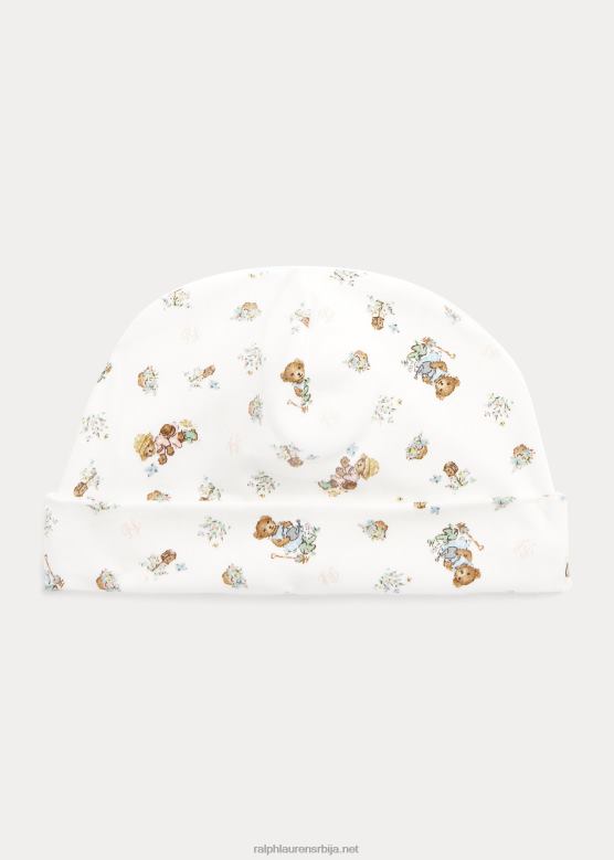 беба Ralph Lauren поло беар памучна интерлоцк капа V2V448033 девојка баштенски медвед