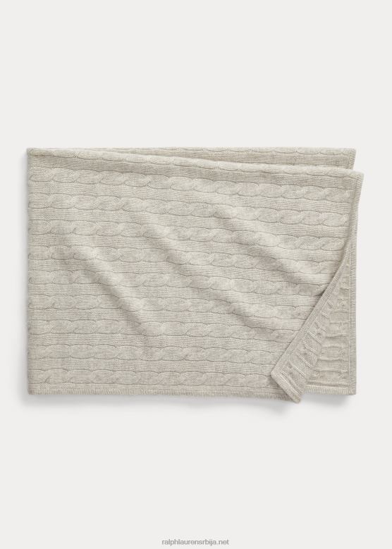 беба Ralph Lauren кашмирско ћебе V2V448070 светлосиви вресак