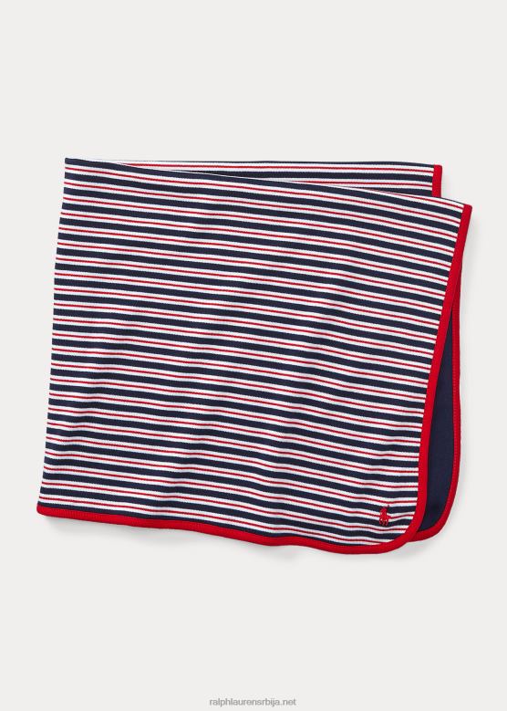 беба Ralph Lauren пругасто памучно ћебе V2V448079 рафинирани морнарички мулти