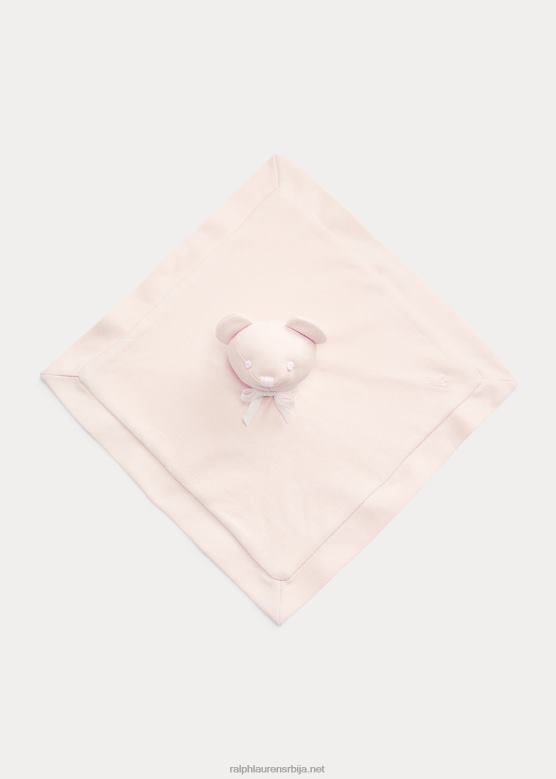 беба Ralph Lauren органски интерлоцк медвед дивно ћебе V2V448092 нежно розе