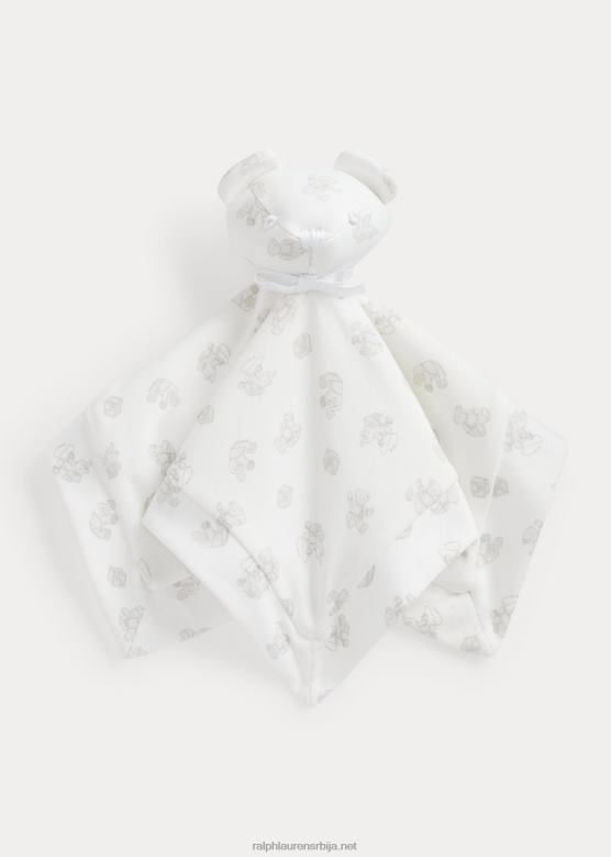 беба Ralph Lauren органски интерлоцк медвед дивно ћебе V2V448096 сива мулти