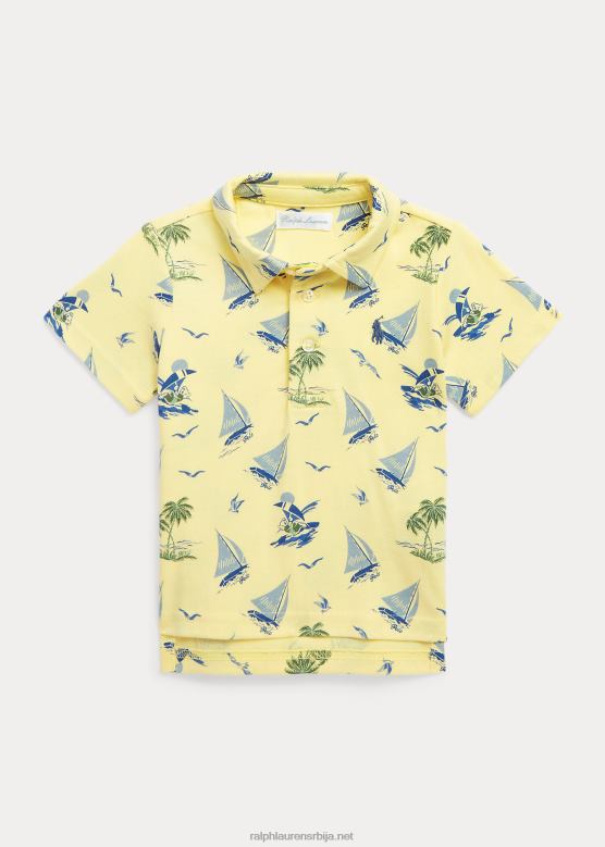 беба Ralph Lauren поло медвед памучни дрес поло мајица V2V447896 бристол иеллов