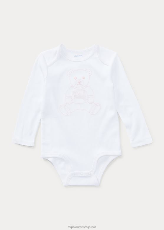 беба Ralph Lauren везени боди медведи поло V2V447697 бео