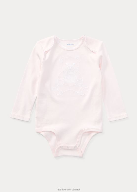 беба Ralph Lauren везени боди медведи поло V2V447698 нежно розе