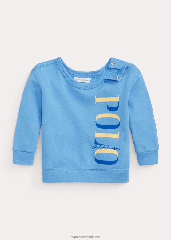 беба Ralph Lauren лого спа фротир дуксерица V2V448302 лучко острво плаво