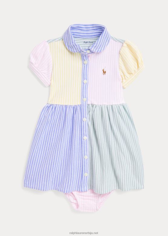 беба Ralph Lauren мрежаста забавна кошуља и блумер V2V447847 лучко острво плаво мулти