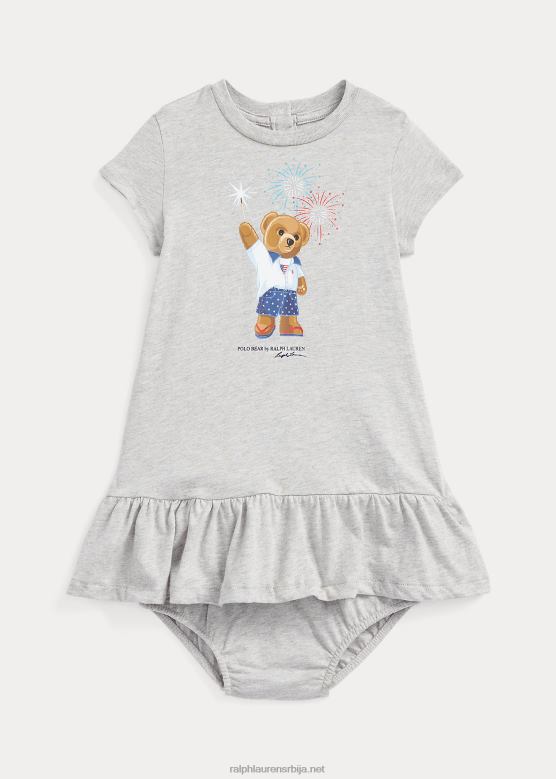 беба Ralph Lauren поло беар мајица мајица и блумер V2V447857 и преко вријеска