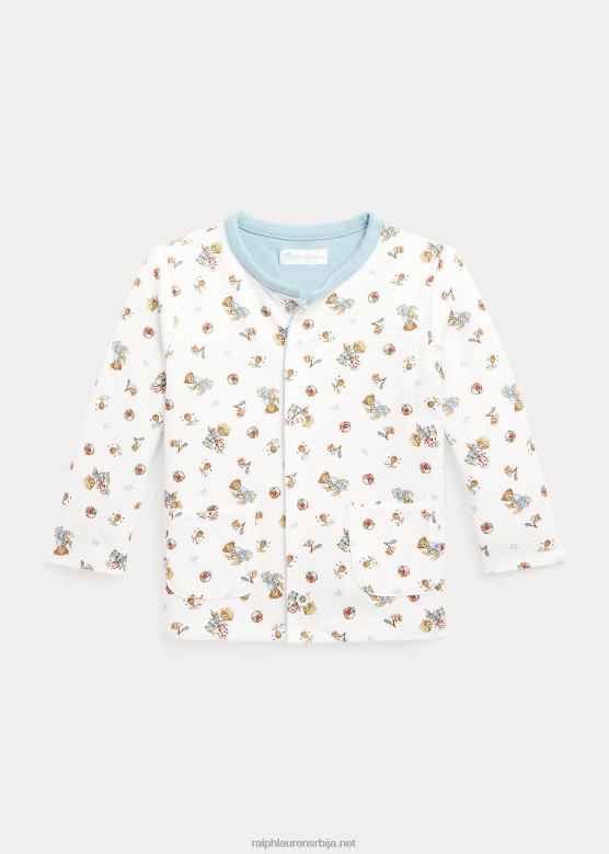 беба Ralph Lauren поло беар реверзибилна памучна јакна V2V448013 дечак баштенски медвед/плава нота