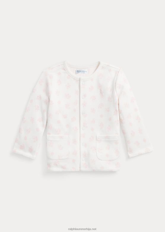беба Ralph Lauren реверзибилна органска интерлоцк јакна V2V448331 нежно розе