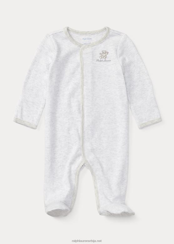 беба Ralph Lauren комбинезон са памучним стопалима V2V4410015 сиви вријесак мулти