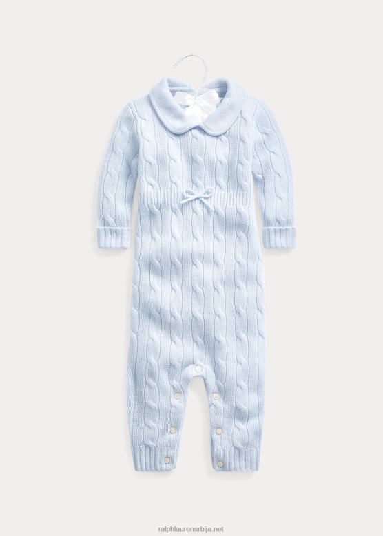 беба Ralph Lauren плетени комбинезон од кашмира V2V447738 бисерно плава