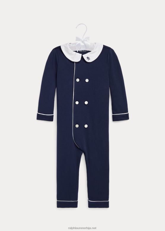 беба Ralph Lauren памучни дворедни комбинезон V2V447743 рфд нви