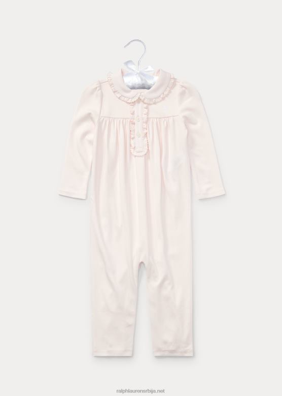 беба Ralph Lauren памучни поло комбинезон V2V447747 нежно розе