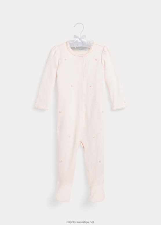 беба Ralph Lauren цветни комбинезон од органског памука V2V447750 нежно розе