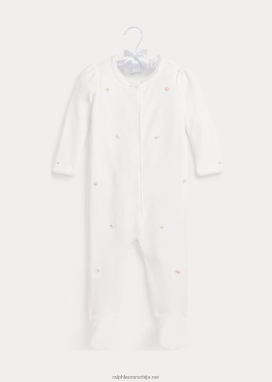 беба Ralph Lauren цветни комбинезон од органског памука V2V447751 бео