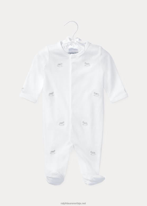 беба Ralph Lauren комбинезон с памучним стопалима коња за љуљање V2V448174