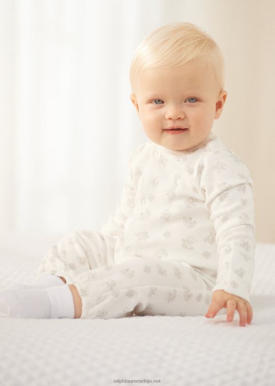 беба Ralph Lauren памучни комбинезон са кабриолетом V2V448178