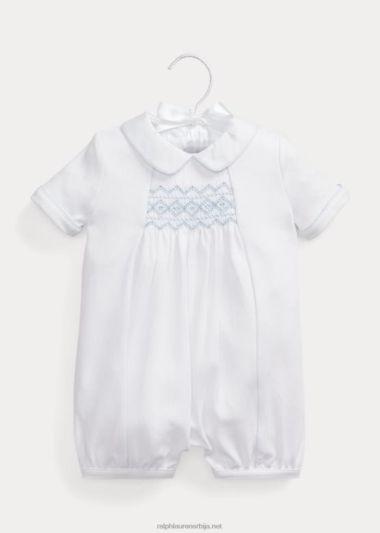 беба Ralph Lauren ручно пушени памучни балончић V2V4410029 бео