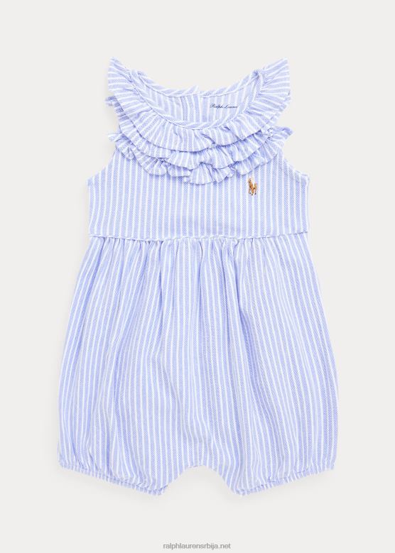 беба Ralph Lauren пругасти мехурић са набораним мехурићима V2V447677 лучко острво плаво