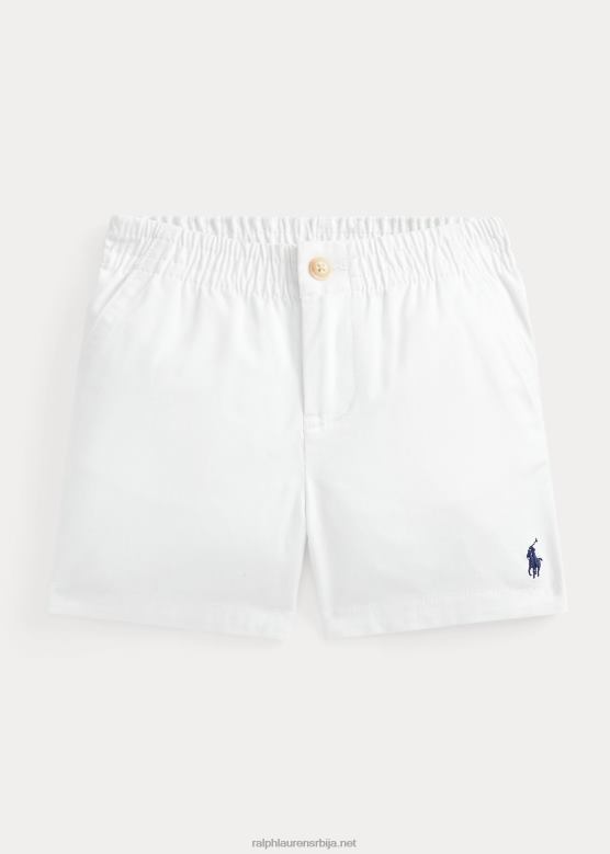 беба Ralph Lauren поло препстер флек абрасион кепер кратки V2V447905 палуба бела