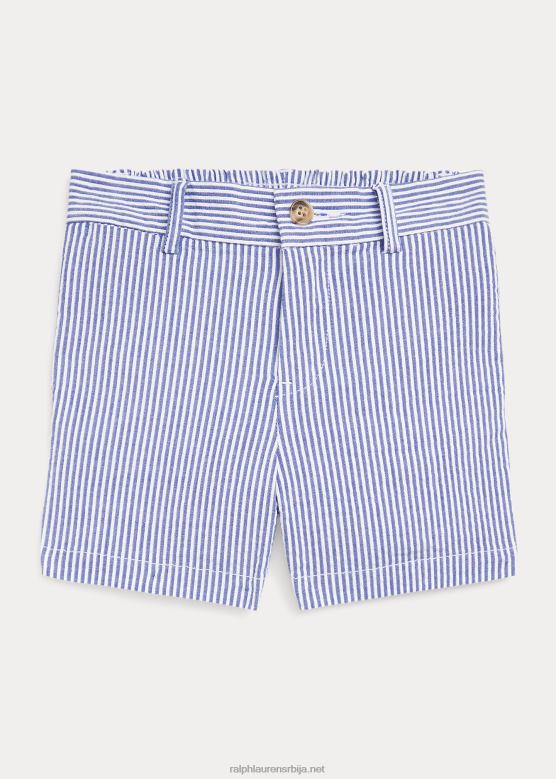 беба Ralph Lauren стретцх цоттон сеерсуцкер кратка V2V447914 блуе сеерсуцкер