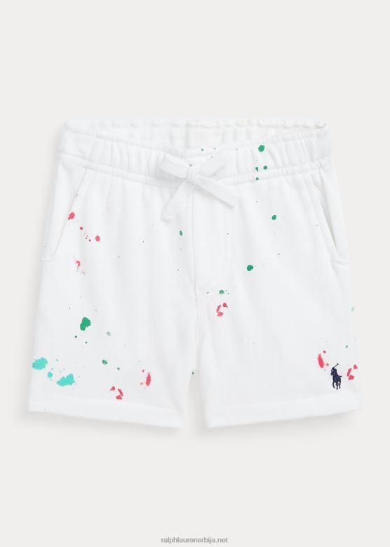 беба Ralph Lauren фарба прскање-штампа спа фротир кратка V2V447929 бео