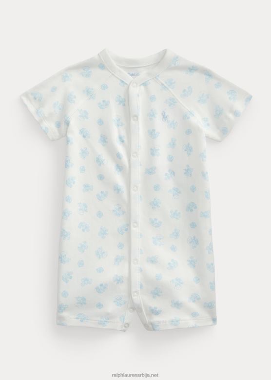 беба Ralph Lauren памучни интерлоцк са медвеђим принтом V2V448150