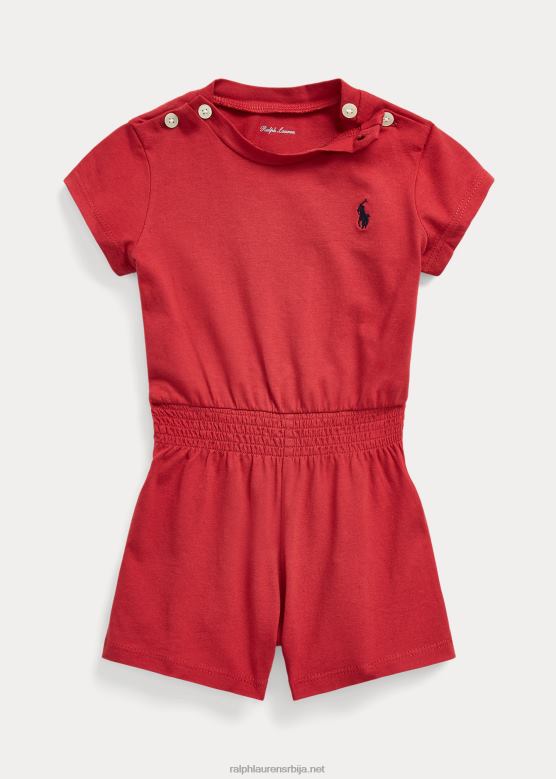 беба Ralph Lauren комбинезон од памучног дреса V2V448160 чили паприка / ловац морнарица