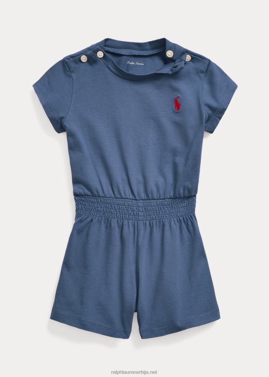 беба Ralph Lauren комбинезон од памучног дреса V2V448161 ноћна морнарица/чили паприка