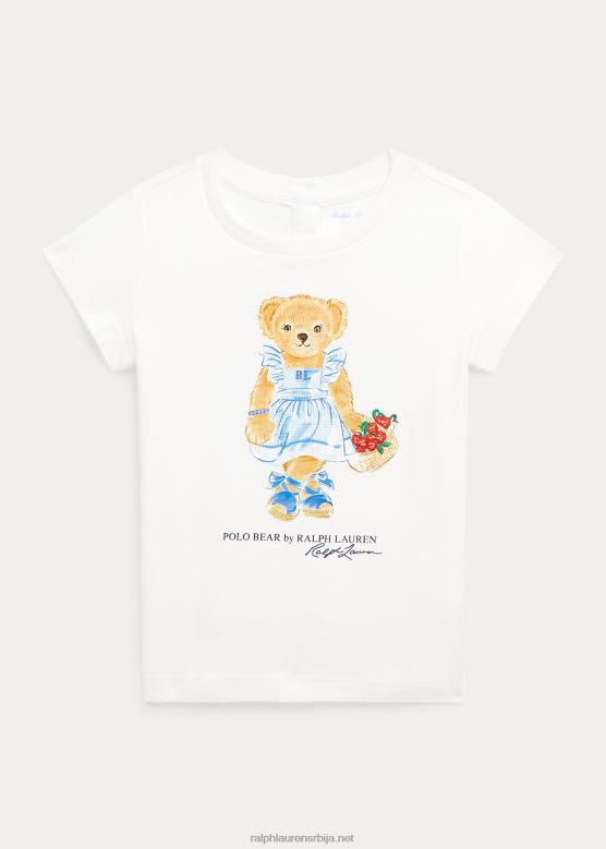 беба Ralph Lauren мајица од памучног дреса поло медведа V2V447873 невис