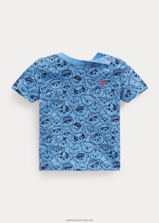 беба Ralph Lauren мајица од памучног дреса поло медведа V2V447878 лучко острво плаво/морнарско