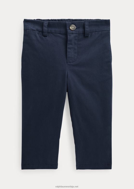 беба Ralph Lauren растезљиве памучне цхино панталоне V2V447967 невпорт морнарица