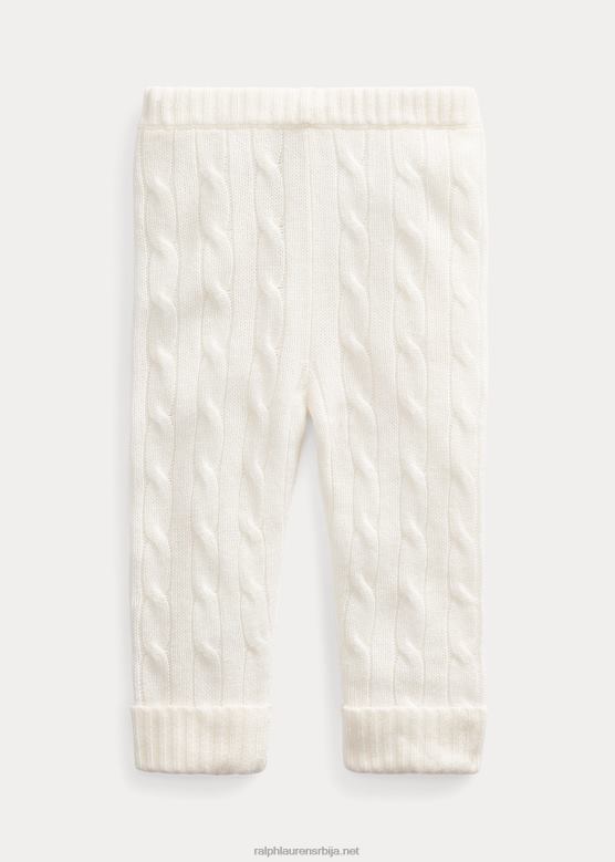 беба Ralph Lauren плетене кашмир панталоне V2V448296 топла бела