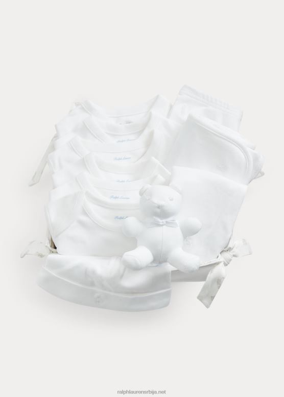 беба Ralph Lauren 12-делни памучни поклон сет V2V448215 бела мулти