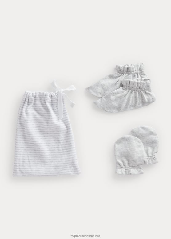 беба Ralph Lauren 3-делни поклон сет од органског памука V2V4410046 кварцни вријесак