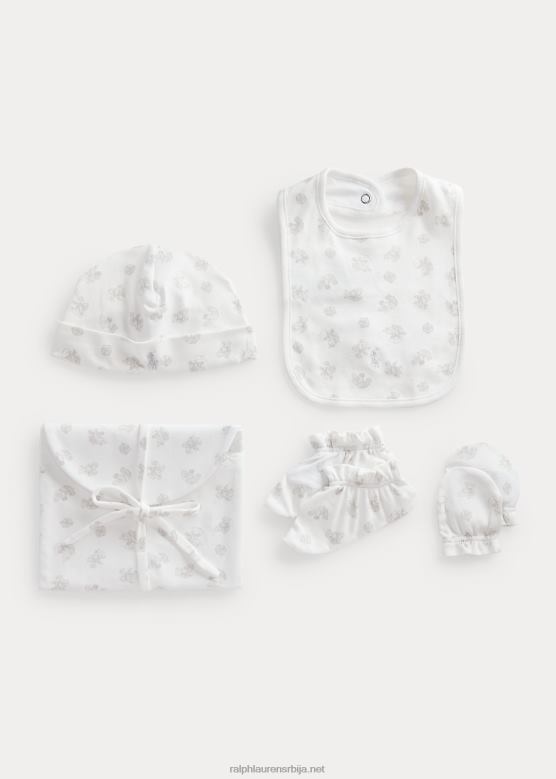 беба Ralph Lauren органски памук 5-делни поклон сет V2V448219 сива мулти
