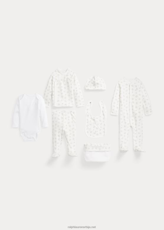 беба Ralph Lauren памучни поклон сет од 7 делова V2V447817 сива мулти