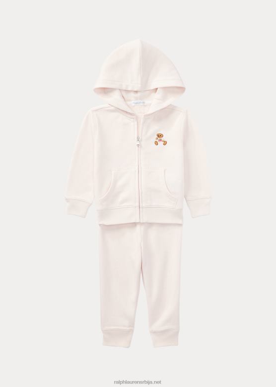 беба Ralph Lauren француски фротир дуксерица и панталоне V2V447788 нежно розе