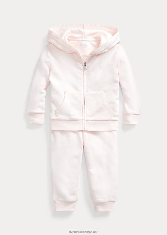 беба Ralph Lauren француски фротир дуксерица и панталоне V2V447789 нежно розе