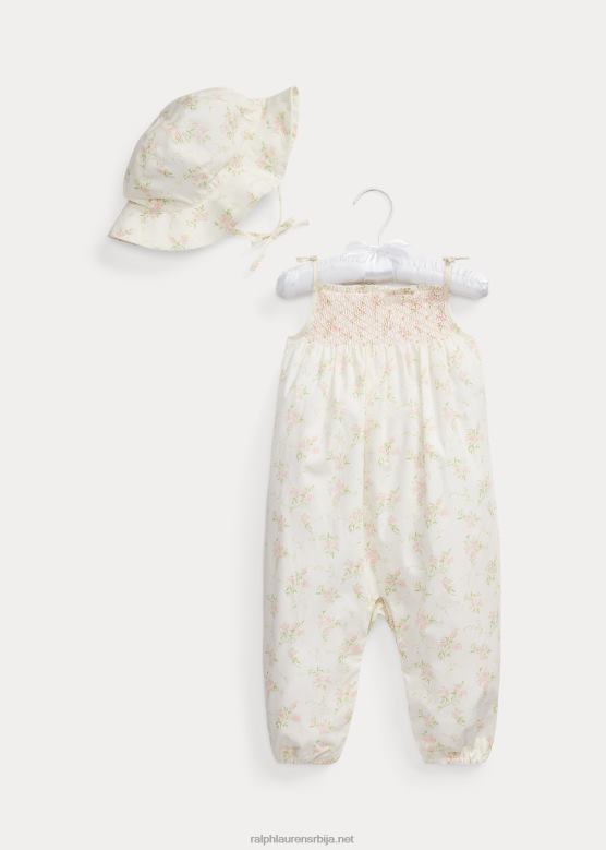 беба Ralph Lauren Комбинезон и шешир у облику цвета V2V447810 не заборави ме цветно