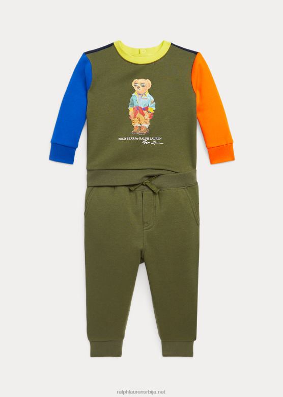 беба Ralph Lauren дуксерица и панталоне од поло медведа V2V448207 крстарење морнарица/тамна жалфија