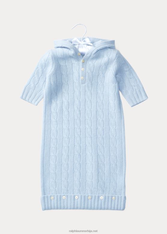 беба Ralph Lauren плетени кашмирски стрнад V2V447754 бисерно плава