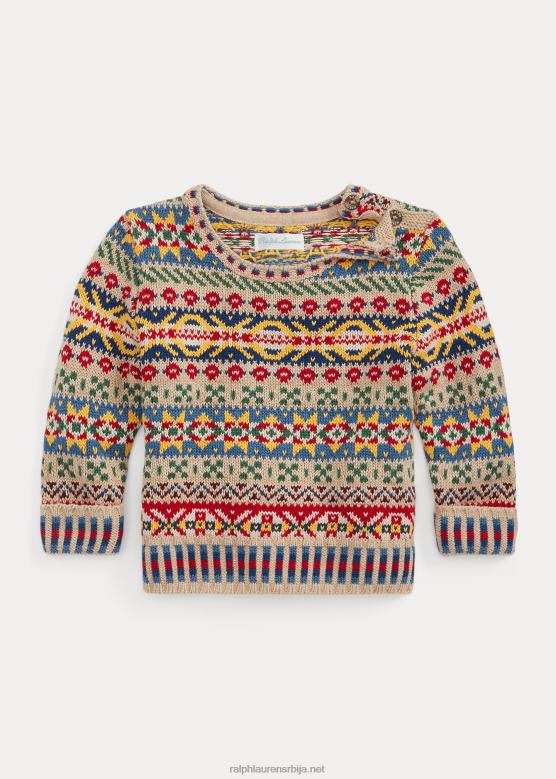 беба Ralph Lauren Фаир исле џемпер од мешавине памука V2V448321 мулти фаирисле