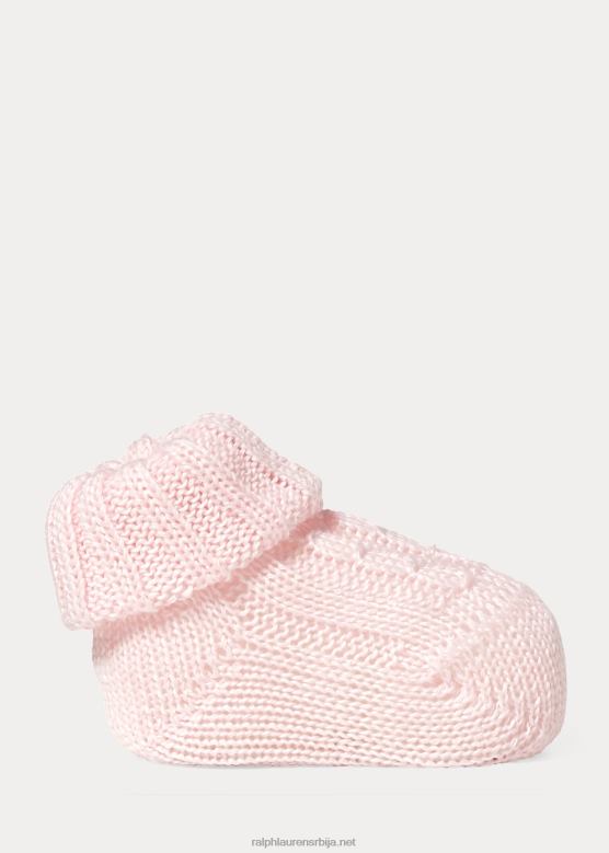 беба Ralph Lauren чизма од мешавине памука од кабловске везе V2V448045 розе