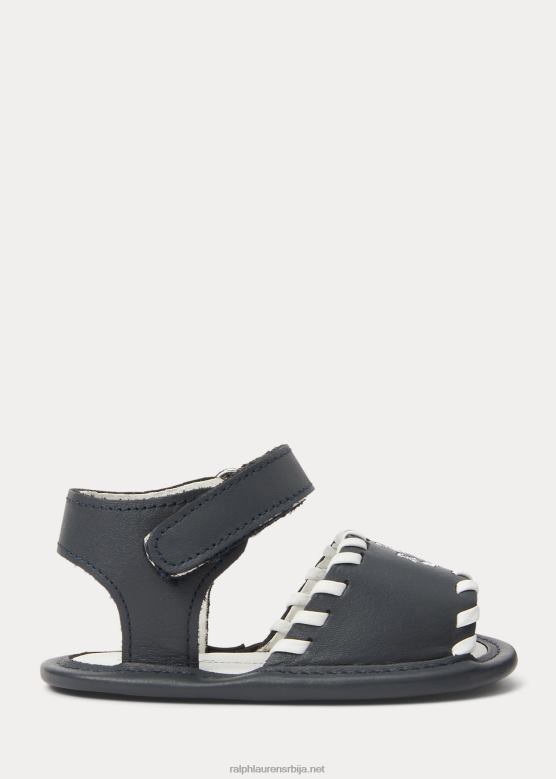 беба Ralph Lauren сандале од наутичке коже V2V448127 морнарска кожа
