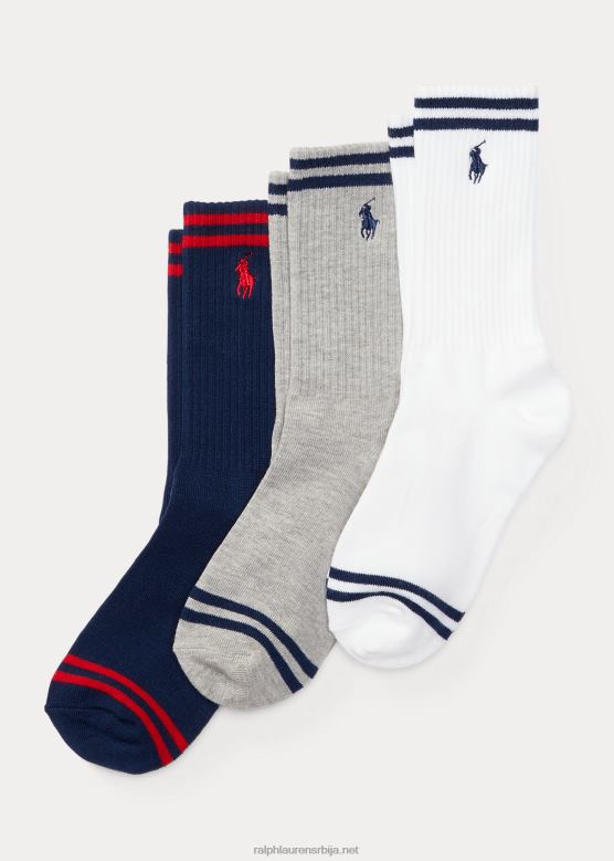 клинци Ralph Lauren пругасте чарапе 3 ком V2V446330 сортирано